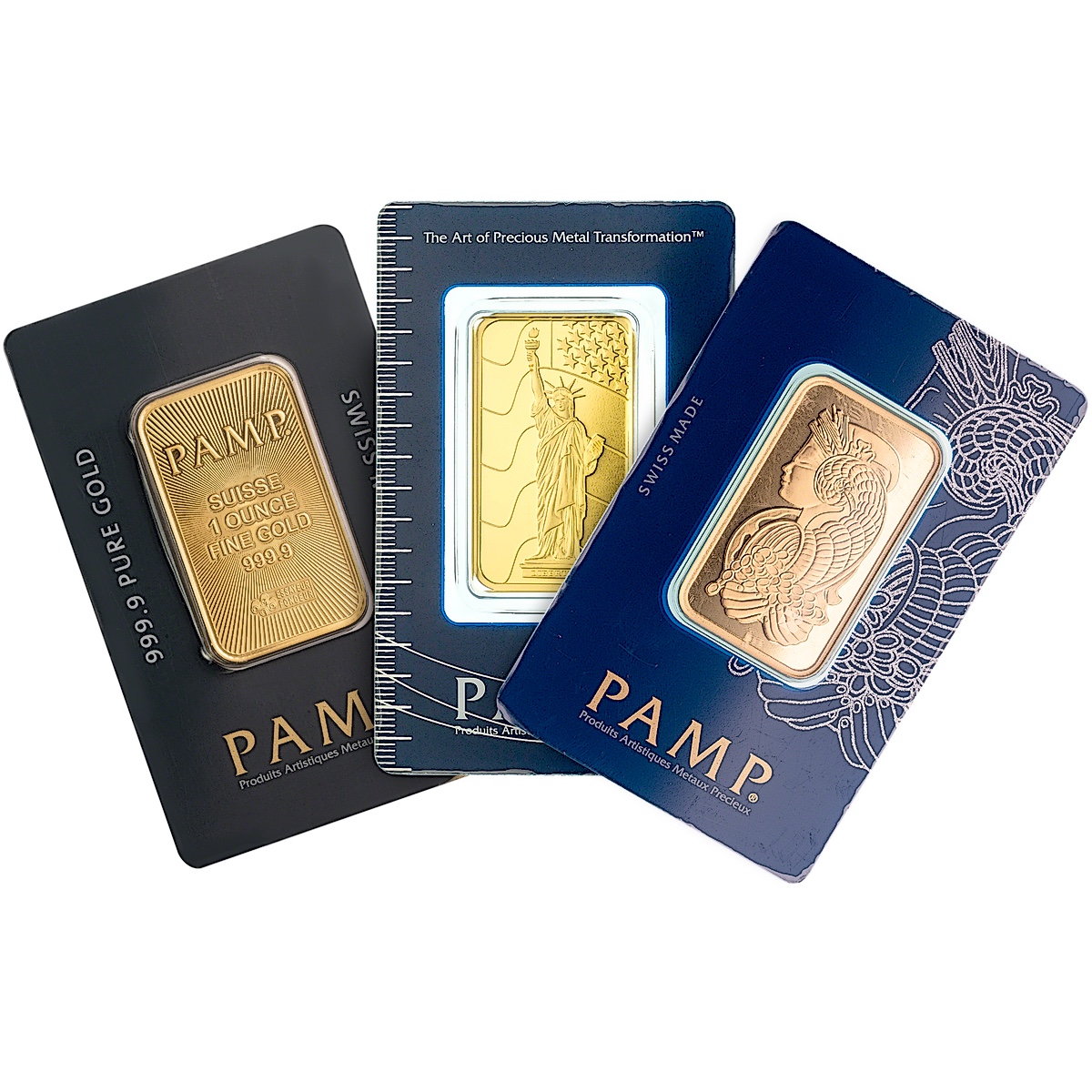 Assorted PAMP gold bars